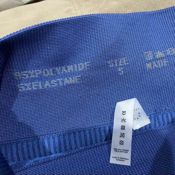 Varley Quincy Navy Leopard Seamless Compression Active Leggings Athleisure Sz S - Picture 9 of 11